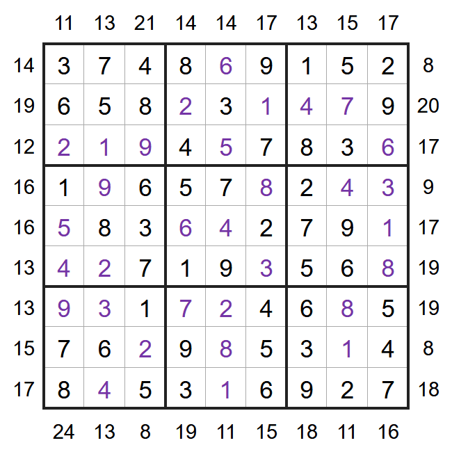 Frame Sudoku puzzle