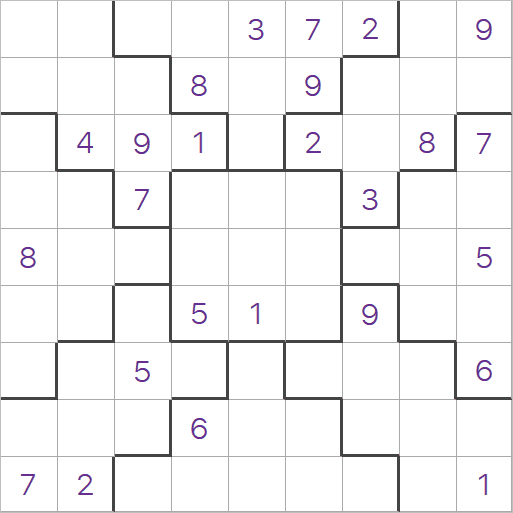 Jigsaw Sudoku puzzle