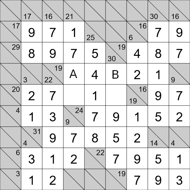 Kakuro puzzle