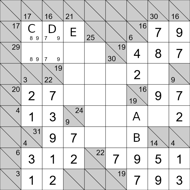 Kakuro puzzle