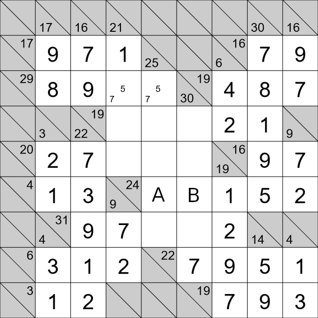 Kakuro puzzle