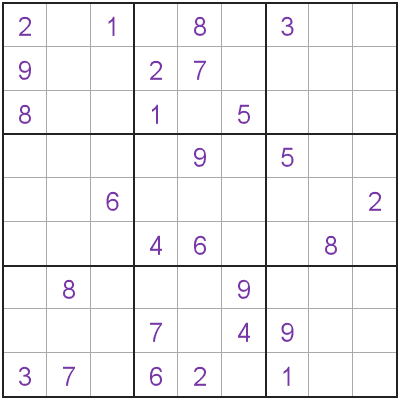 Sudoku starting grid