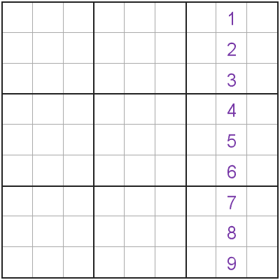 Sudoku unique column