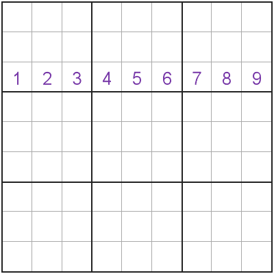 Sudoku unique row