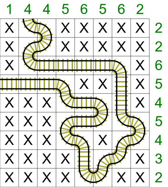 TrainTracks puzzle solution