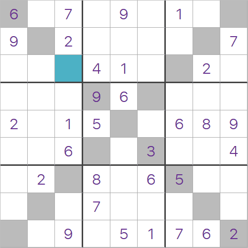 X-Sudoku puzzle